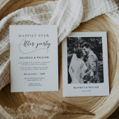 Romantische kalligrafie Gelukkig ooit na feest Kaart