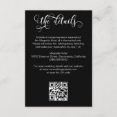 Romantische kalligrafie  gotische huwelijksdetails informatiekaartje (Voorkant)