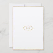 ROMANTISCHE KALLIGRAFIE GOUD KLASSEKE MONOGRAMM TR KAART (Achterkant)