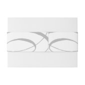 Romantische kalligrafie Grijze krullen Uitnodigingen Wikkel (Achterkant Voorbeeld)