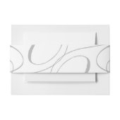 Romantische kalligrafie Grijze krullen Uitnodigingen Wikkel (Voorkant Voorbeeld)