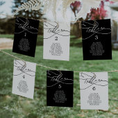 Romantische Kalligrafie Hangende Zitkaart Kaart