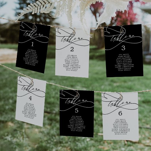 Romantische Kalligrafie Hangende Zitkaart Kaart