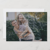 Romantische kalligrafie Horizontale donkere foto W Kaart (Voorkant)