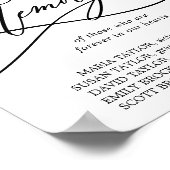 Romantische kalligrafie Huwelijk Ter Herinnering Poster (Hoek)