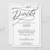 Romantische kalligrafie in één Portugees huwelijk Kaart (Achterkant)