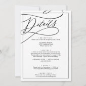 Romantische kalligrafie | Lijst in één bruiloft Kaart (Achterkant)