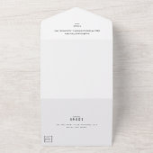 Romantische kalligrafie Monogram Trouwfoto All In One Uitnodiging (Buitenkant)