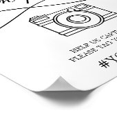 Romantische kalligrafie Oh onverwacht gebarenteken Poster (Hoek)