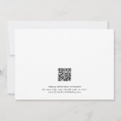 Romantische kalligrafie | QR-code horizontaal Save The Date (Achterkant)