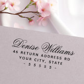 Romantische kalligrafie script elegant retour adre  zelfinktende stempel