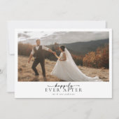 Romantische kalligrafie script foto bruiloft bedankkaart (Voorkant)