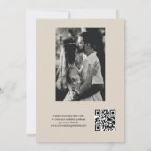 Romantische kalligrafie script foto QR-code Save The Date (Achterkant)
