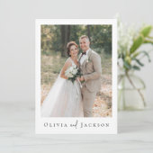 Romantische kalligrafie Script Meerdere foto bruil Bedankkaart (Staand voorkant)