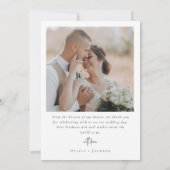 Romantische kalligrafie Script Meerdere foto bruil Bedankkaart (Achterkant)