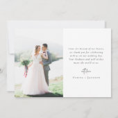 Romantische kalligrafie Script Meerdere foto bruil Bedankkaart (Achterkant)