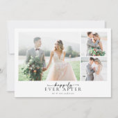 Romantische kalligrafie Script Meerdere foto bruil Bedankkaart (Voorkant)