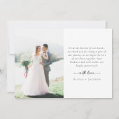 Romantische kalligrafie Script Meerdere foto bruil Bedankkaart (Achterkant)