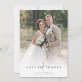 Romantische kalligrafie Script Meerdere foto bruil Bedankkaart (Voorkant)