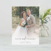 Romantische kalligrafie Script Meerdere foto bruil Bedankkaart (Staand voorkant)