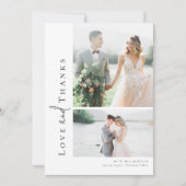 Romantische kalligrafie Script Meerdere foto bruil Bedankkaart (Voorkant)