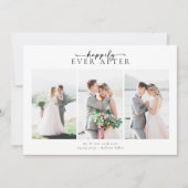 Romantische kalligrafie Script Meerdere foto bruil Bedankkaart (Voorkant)