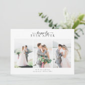 Romantische kalligrafie Script Meerdere foto bruil Bedankkaart (Staand voorkant)