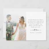 Romantische kalligrafie Script Meerdere foto bruil Bedankkaart (Achterkant)