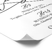 Romantische kalligrafie Sip Sip Hooray Wedding Bar Poster (Hoek)