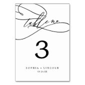 Romantische kalligrafie | Tafelnummer met krullen (Achterkant)