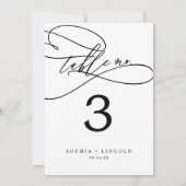 Romantische kalligrafie | Vlaams 5x7"-tabelnummer Kaart (Achterkant)