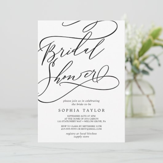 Romantische kalligrafie | Vlaams Vrijgezellenfeest Kaart (Staand voorkant)