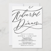 Romantische kalligrafie | Vlaamse repetitie: diner Kaart (Voorkant)