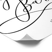 Romantische kalligrafie | Vlaamse signaalborden Poster (Hoek)