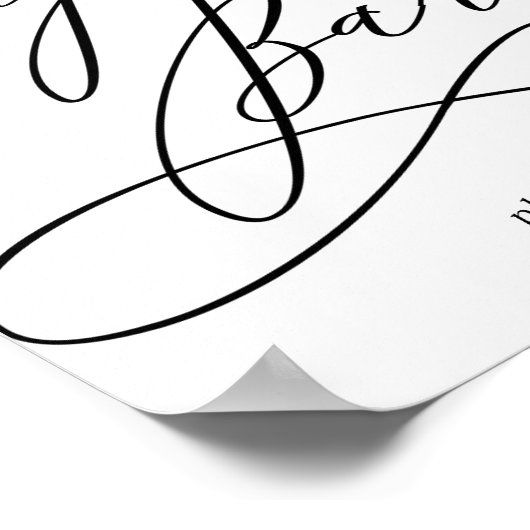 Romantische kalligrafie | Vlaamse signaalborden Poster (Hoek)