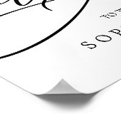 Romantische kalligrafie | Vlourish Welcome Wedding Poster (Hoek)