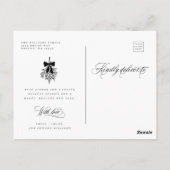 Romantische kalligrafie Vrolijke kerstfoto Briefkaart (Achterkant)