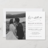 Romantische kalligrafie We doen nog steeds Vow ver Kaart (Voorkant)