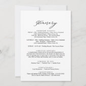 Romantische kalligrafie Welkomstbrief & reisroute (Achterkant)