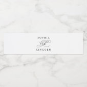 Romantische kalligrafie Wuwvoerfleslabel Waterfles Etiket (Enkel label)