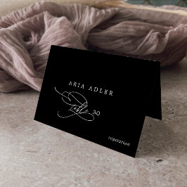 Romantische kalligrafie zwart menu optie plaats ka kaart