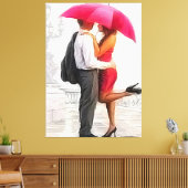 Romantische kans canvas afdruk (Insitu (Woonkamer))