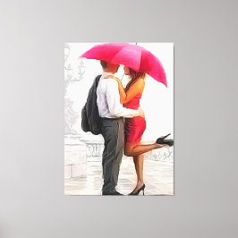 Romantische kans canvas afdruk