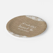 Romantische Kant burlap 16e Verjaardag Papier Bord (Gekanteld)