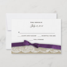 Romantische kant en donkere Paarse respons