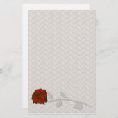 Romantische kant en Roos Briefpapier (Voorkant / Achterkant)