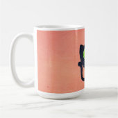 Romantische kat knuffelend rood kuthart koffiemok (Links)