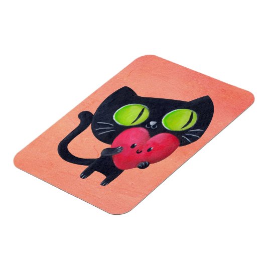 Romantische kat magneet (Linkerzijde)