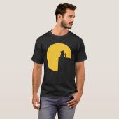 Romantische Kat Volle Maan 1 T-shirt (Voorkant volledig)