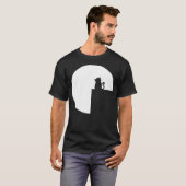 Romantische Kat Volle Maan T-shirt (Voorkant volledig)